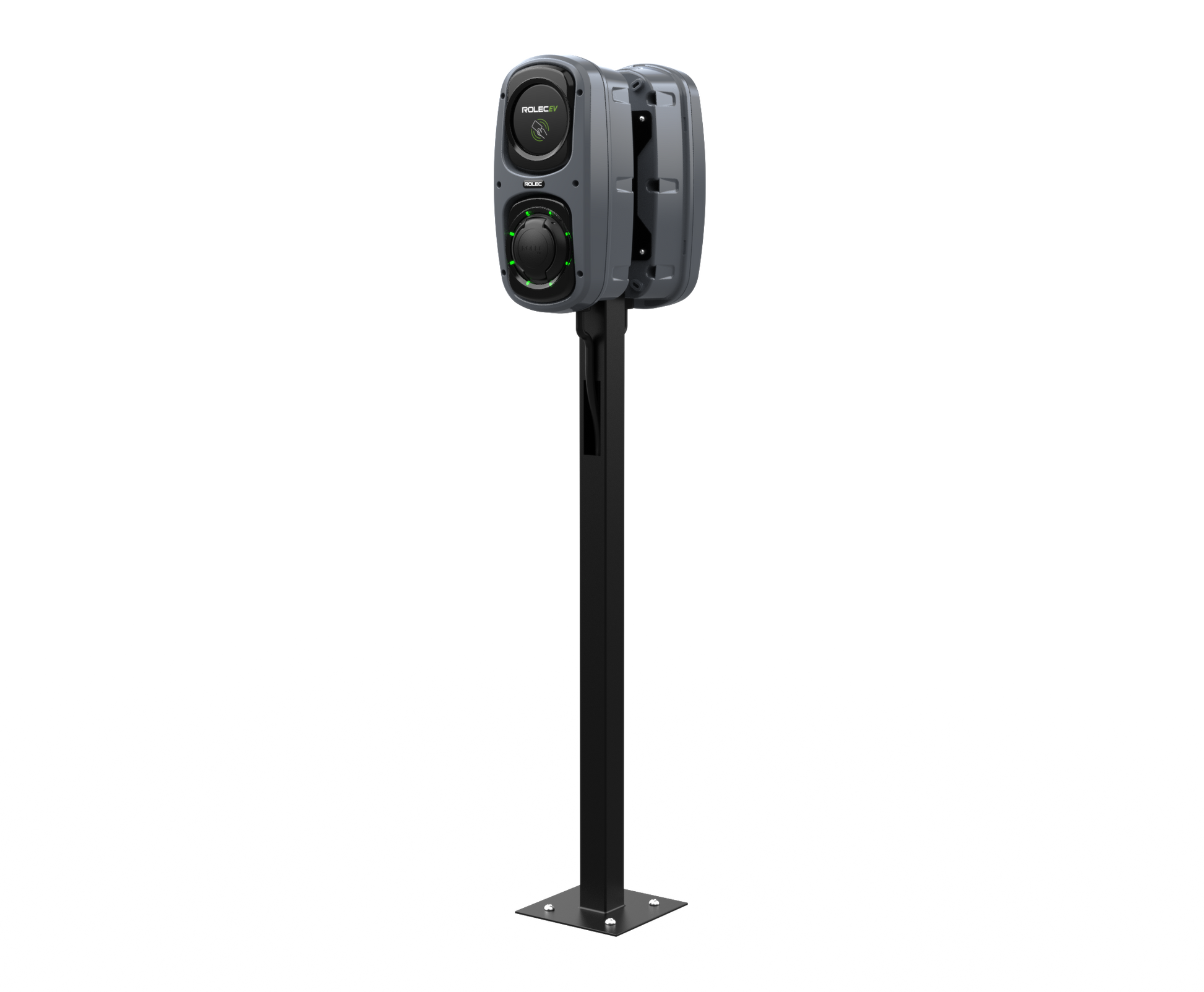 EVFP0030 - 1000mm 1/2 Way Post Powder Coated Black