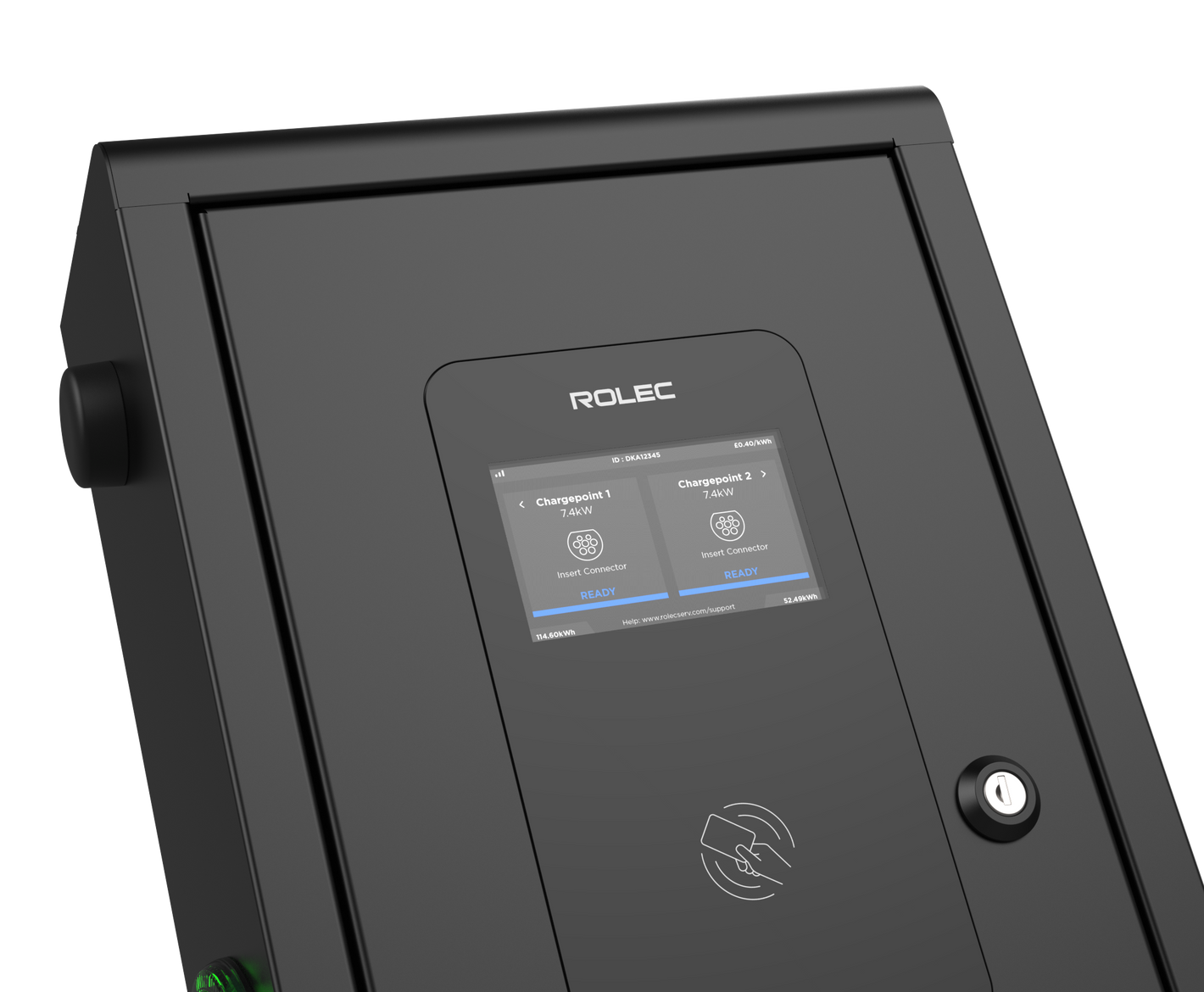 SecuriCharge 7.4kW (Single Phase) | Universal Socket with LCD Screen (Includes Front Access Door)