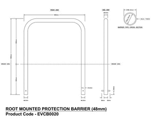 EV Charging Pedestal Protection Barrier | Root Mount