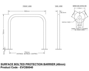 EV Charging Pedestal Protection Barrier | Ground Mount